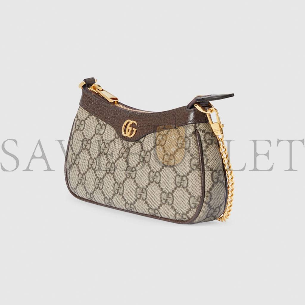 GUCCI BEIGE AND EBONY GG SUPREME CANVAS ‎764960 K9GSG 8367 (19*10*3cm)